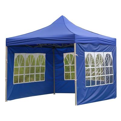 China Advertising Marquee Event Portable Steel Folding Tent With Church Window Wall Oxford Cloth Tents Rainproof Waterproof Gazebo for sale