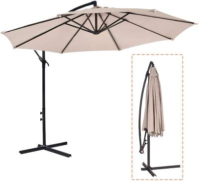 China Modern Offset UV Protective Outdoor Garden Patio 100% Polyester Cantilever Hanging Umbrella for sale