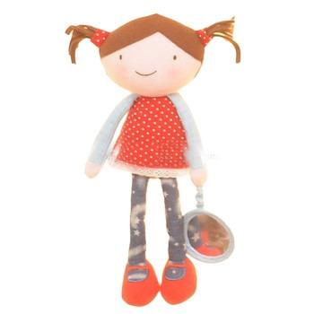 China Custom Promotion Stuff Rag Girl Dolls Lovely Stuffed Plush Toys Hanging Dolls For Girls for sale