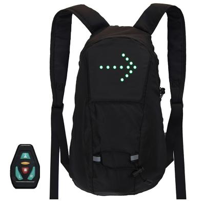 China Easy Install Safety Recycling Backpack With Rear Reflective Backpack At 15L LED Signal Indicators With Direction Turn Signal Lights for sale