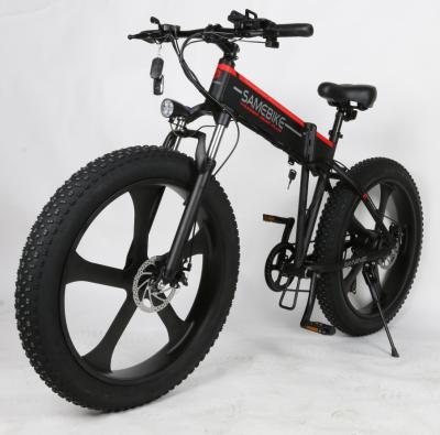 China 2021 Multifunctional Hot Sale Factory Cheap Price 26 Inch Fat Tire Mountain Bikes 10AH Lithium Ion Battery Foldable Off Road Electric Bike for sale