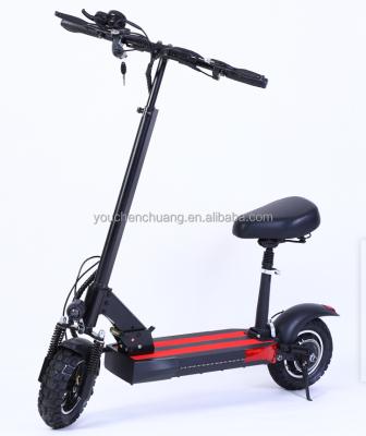 China Adult 400W Electric Scooter Bicycle Seated Electric Folding Eu Warehouse Scooter Unisex Electric Scooter With Seat for sale