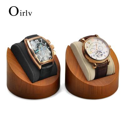 China New Fashion FANXI Wooden Soild Microfiber Wooden Watch Display Bangle Bracelet Stand Wholesale Custom Jewelry Display Stand for sale