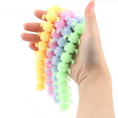 China TPR TPR Glow in the Dark Stretchy String Wiggle Worms Perfect Therapy Toy for AUTISM Sensory Relaxation Toys for sale