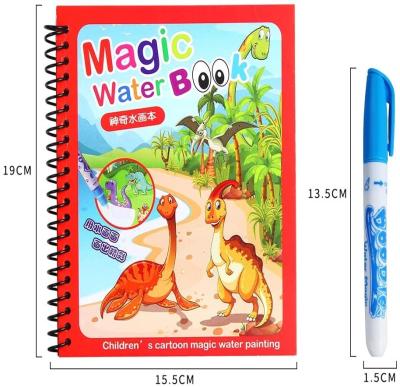 China Early Montessori Paper Sensory Education Toys For Kids Birthday Gift Reusable Magic Drawing Book Water Coloring Book With Magic Pen for sale