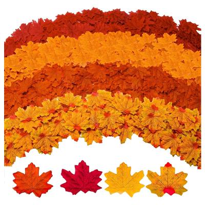 China Deracotions 500pcs 8cm Artificial Thanksgiving Autumn Maple Leaves for Wedding Item, Events, Thanksgiving Day Decor, Fall Theme Wedding Decorations, for sale