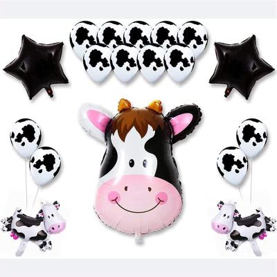 China Party Decorations 18 Pcs Funny Barn Animal Farm Animals Scary Birthday Party Foil Animal Mylar Balloon Baby Shower Theme Decorations Set Supplies for sale