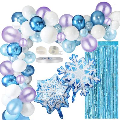 China Party Decorations Princess Party Decoration Christmas Snowflake Foil Balloons Baby Show Kids 1st Birthday Party Balloon Arch Wedding for sale