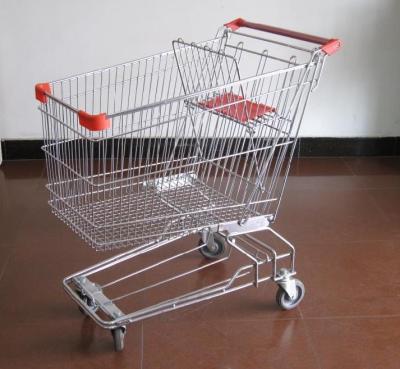 China Unveiling MOQ 50 PCS 150L Chrome Plating Supermarket Shopping Trolley, Shopping Trolley With 4 Wheels for sale