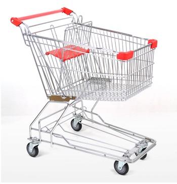 China Unveiling MOQ 20 PCS 85L Asian Style Supermarket Push Trolley , Shopping Trolley for sale