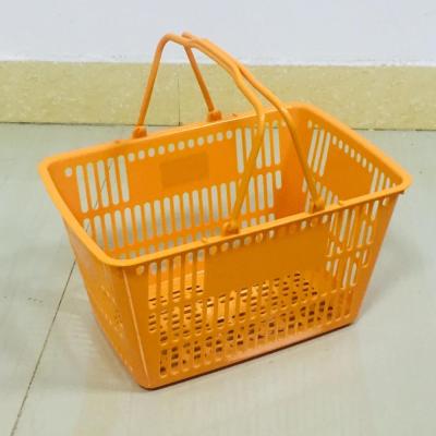 China MOQ 100 PCS 12.5L supermarket plastic shopping basket with 2 plastic handles 12.5L for sale