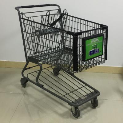 China MOQ 100 Units Supermarket Shopping Cart Advertising Frames , Grocery Cart Sign Holders CS-A100 for sale