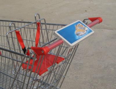 China MOQ 100 sets large size shopping cart handle advertising, shopping cart handle advertising frame CS-A101 for sale