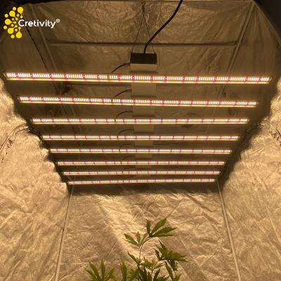 China Cretivity Hydroponics Greenhouse Dimming Button Grow Full Spectrum 640W 1000W COB Light DIY LED Grow Light Bar Strip for sale