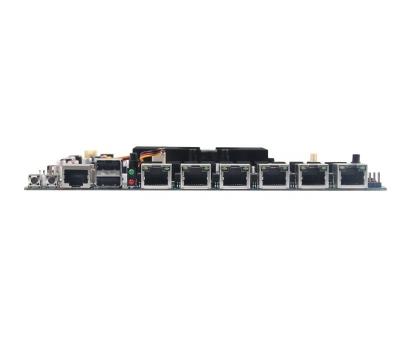 China Intel D525 6LAN 1U router firewall chassis pfsense firewall barebone long life solid capacitor 350*430*45MM for sale