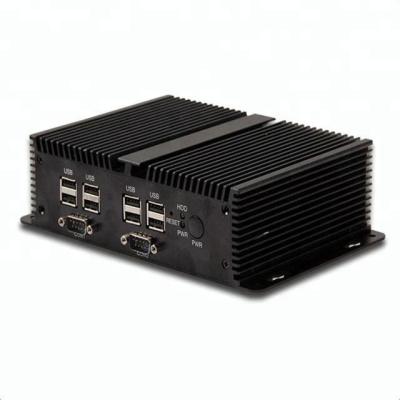 China Industrial Fanless IPC Mini POS IOT Skylake 3855u Computer With Dual COM 6 LAN DC 10usb for sale