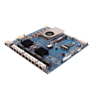 China Intel skylake 3855u embedded motherboard with 10 1000M LAN for network pfsense firewall router 230*230mm for sale