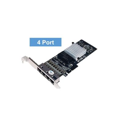 China Four 10/100/1000Mbps RJ-45 Ethernet Ports Four 10/100/1000Mbps Ethernet Compatible Network Card for sale