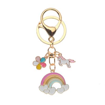 China Souvenir Gifts Promotion Personalized Cute Key Ring Wholesale Custom Logo Holder Metal Enamel Key Chain for sale