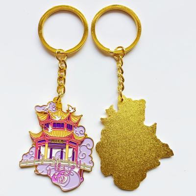 China Wholesale enamel zinc alloy metal souvenir gifts promotion iron key chain accept make your own logo metal key chain custom for sale