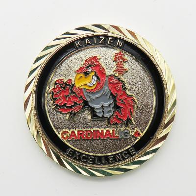 China American Manufacturer Soft Enamel Hard Enamel Customized Challenge Coin With Gold Plating for sale