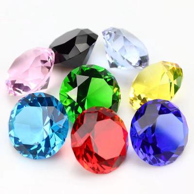 China Multicolor Diamond Crystal Art Crystal Crafts Home Decor feng shui decorations China Glass Diamond Crystal Decoration Crafts For Home for sale