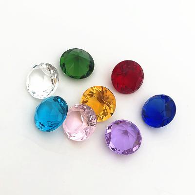 China Europe 20mm Diamond 8pcs Rainbow Crystal Glass Beads Feng Shui Craft Gift Sphere Crystals Decorative Wedding Home Decor Kids Toys for sale