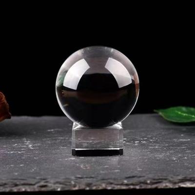 China Topest Quality China 60mm/80mm Lensball With Stand For Photography Crystal Ball Amazon Supplier Crystal Ball With Base for sale