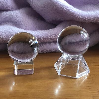 China China wholesale cheap 40mm solid crystal ball glass ball with base /custom home decoration table statuette lucky feng shui crafts for sale