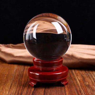 China China 110mm/4.3in Cheap Clear Crystal Balls Magic Sphere Feng Shui Lucky Ball Crafts For Office Home Decoration Glass Gift for sale