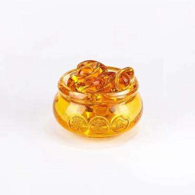 China China factory direct sale 8/10/12cm Chinese cornucopia feng shui treasure bowl citrine ingot ornaments living room home decorations for sale