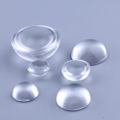 China China Wholesale Custom Crystal Ball For Paperweight Decoration 10mm-25mm Magnifying Glass Hemisphere Hemisphere Clear Glass Picture In White Half for sale