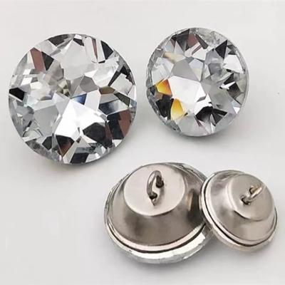 China 18/20/25/30mm LEAD FREE Crystal Rhinestones Buttons Sewing Buttons For Package Headboard Shirt Pull Glass Buttons For Sofa Clothes for sale