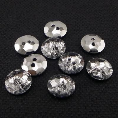 China Wholesale Clear White Nickel Free Acrylic Buttons Sewing Rhinestones Round Acrylic Button Sew On Rhinestone Crystals Head Stones For Clothing for sale