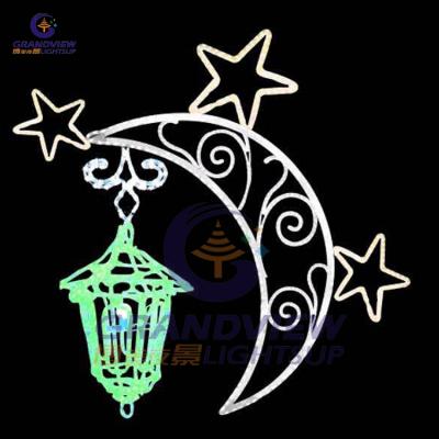 China Commercial Use IP65 Customized Holiday Ramadan Decoration Light Moon Outdoor Decor for sale