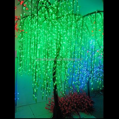 China 2015 outdoor artificial led lighted willow of iron and plastic for sale