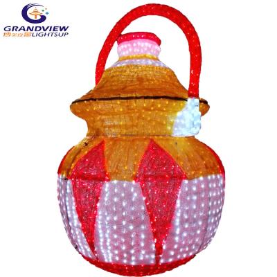 China New 2022 Ramadan Decorations 3D Pattern Teapot Light Commercial Factory Use 220V 110V 24V Waterproof for sale