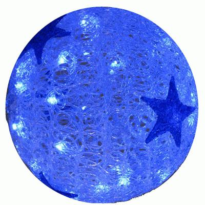 China Outdoor Big Ball Decoration Garden Christmas LED Pattern Ball Crystal Light for sale