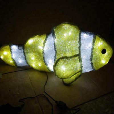 China Regular Brightness 24V 3D Led Fish Shape Light With Acrylic For Aquarium for sale