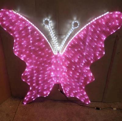 China Christmas Pink Christmas Led Light 3d Animal Butterfly Pattern Lights for sale