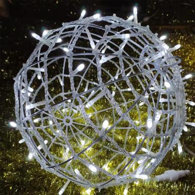 China Waterproof 30cm Iron Ball Sight IP44 IP65 Christmas Ball Light String Lighting Led For Outdoor Decorate for sale