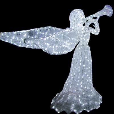 China Commercial Use Hot Sale Design Waterproof 3d Led Lights Angel Motif Sculpture Light Waterproof Pattern Decorations for sale