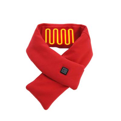 China Newest Rechargeable Passionate Pink Cashmere Smart Scarves Winter Neck Men Women Heat Graphene USB Heating Electric Scarf for sale