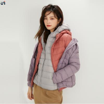 China Keep the Stripper Hot 2022 New UNIQUE Women's Coated Lightweight Down Jackets Plus Size for Autumn Winter Ladies Women Hooded for sale