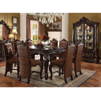 China Classic luxury wooden dining table and chairs (others) hot sale adjustable for dining room furniture for sale