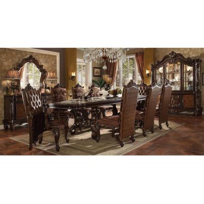 China Luxury Modern Home Furniture 8 Seater (Other) Adjustable Curved Wood Dining Table Set for sale