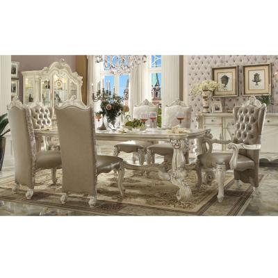 China Antique Royal Dining Furniture Palace Design Home And Hotel Dining Room Furniture For Dining Chairs In White for sale