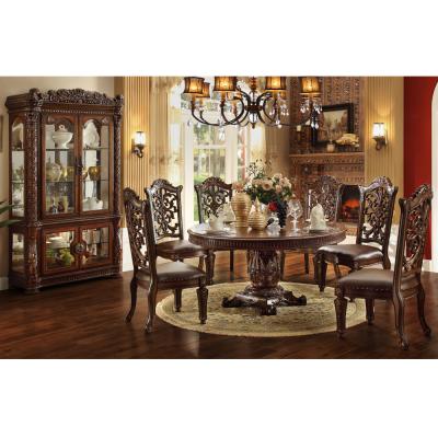 China (Others)Adjustable Home Furniture For Using Brown Log Making Dining Table Set for sale