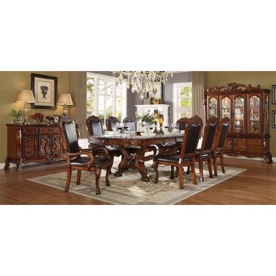 China Hot Selling Wooden Dining Table (Other) Adjustable Set For Luxury Home Hotel for sale