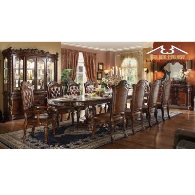 China Adjustable Dining Table Furniture 12 Seater (Other) Wooden Dining Table Set for sale